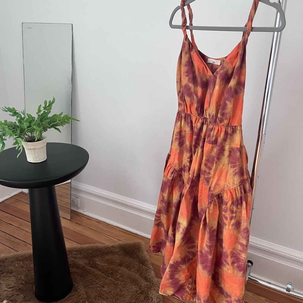 Ulla Johnson Orange Tie-Dye Dress